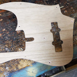 Custom wood pick guard for Jazz bass