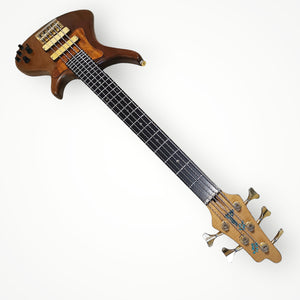 Bossa OB5 Walnut, early 2nd gen circa 1995. High end boutique Bass guitar Made in Japan.