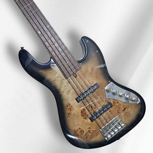 Bacchus Universe WJB5ACT Burl Poplar Black Burst – BassJapanDirect